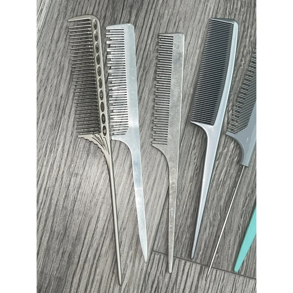 Vintage Rat Tail Combs Bundle Of 11 Combs Metal & Plastic -‎ Please Read
